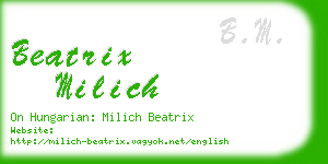 beatrix milich business card